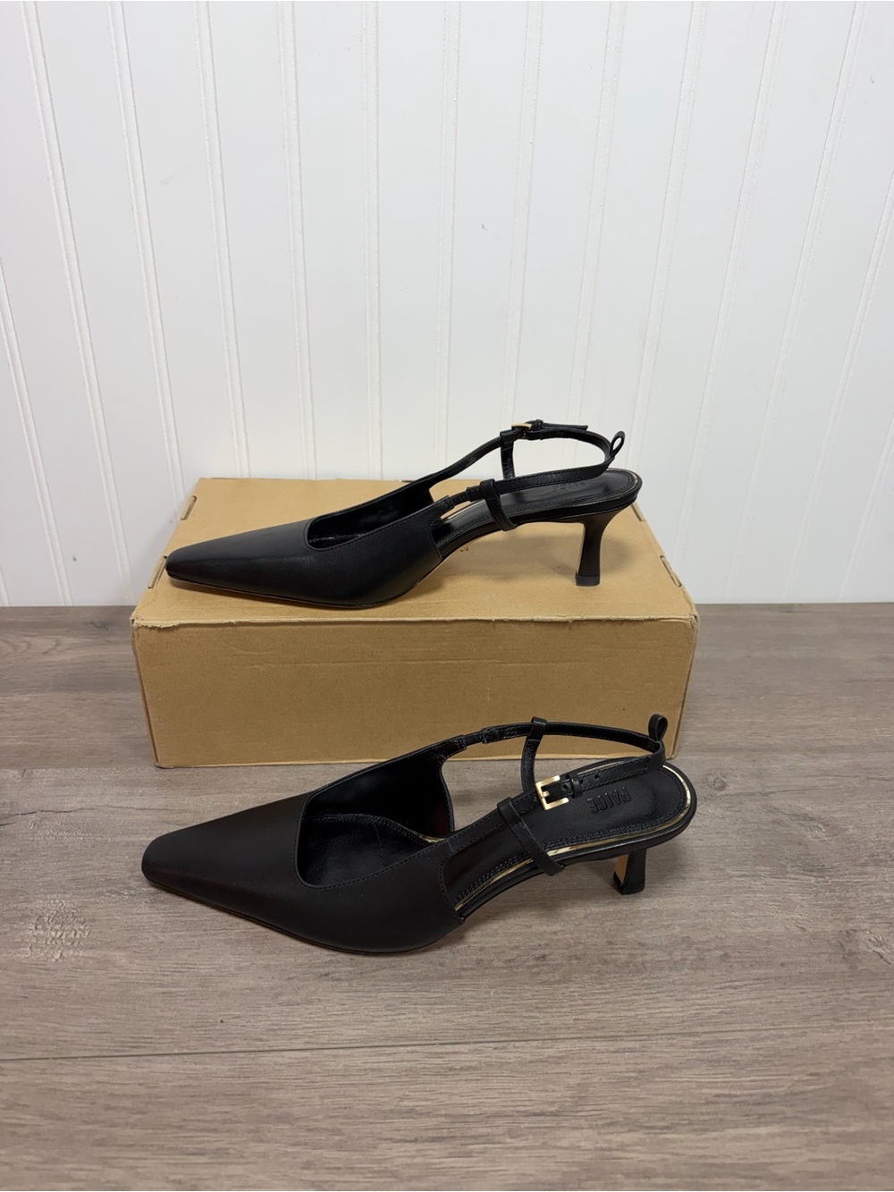 Brand new PAIGE Winnie pointed-toe slingback pumps size 9.5
